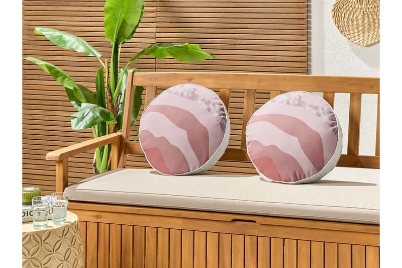 Busto Utomhuskudde 40 cm Rund Rund - Rosa - Textilier & mattor - Kuddar & plädar - Utomhuskudde