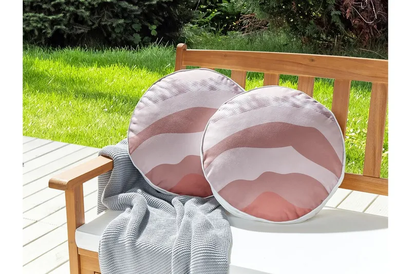 Busto Utomhuskudde 40 cm Rund Rund - Rosa - Textilier & mattor - Kuddar & plädar - Utomhuskudde