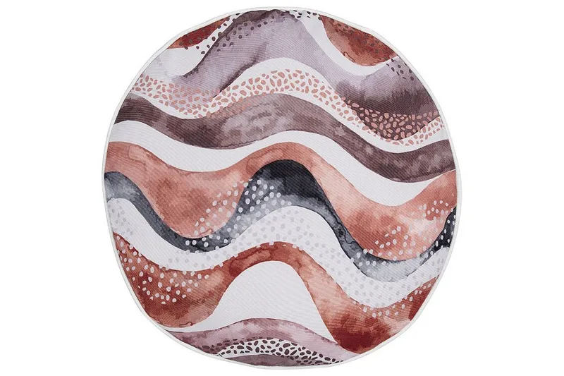 Cannole Utomhuskudde 40 cm Rund, Brun/Vit/Svart