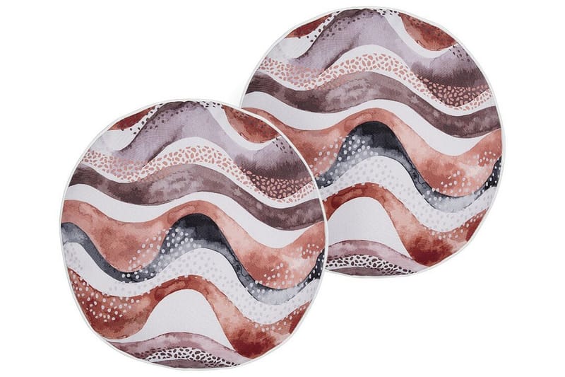 Cannole Utomhuskudde 40 cm Rund - Brun/Vit/Svart - Textilier & mattor - Kuddar & plädar - Utomhuskudde