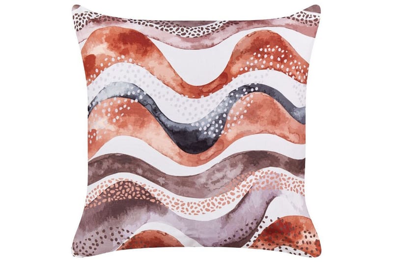 CANNOLE Utomhuskudde 45x45 cm 2 st Brun/Vit/Svart - Textilier & mattor - Kuddar & plädar - Utomhuskudde