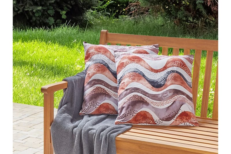 CANNOLE Utomhuskudde 45x45 cm Brun/Vit/Svart - Textilier & mattor - Kuddar & plädar - Utomhuskudde