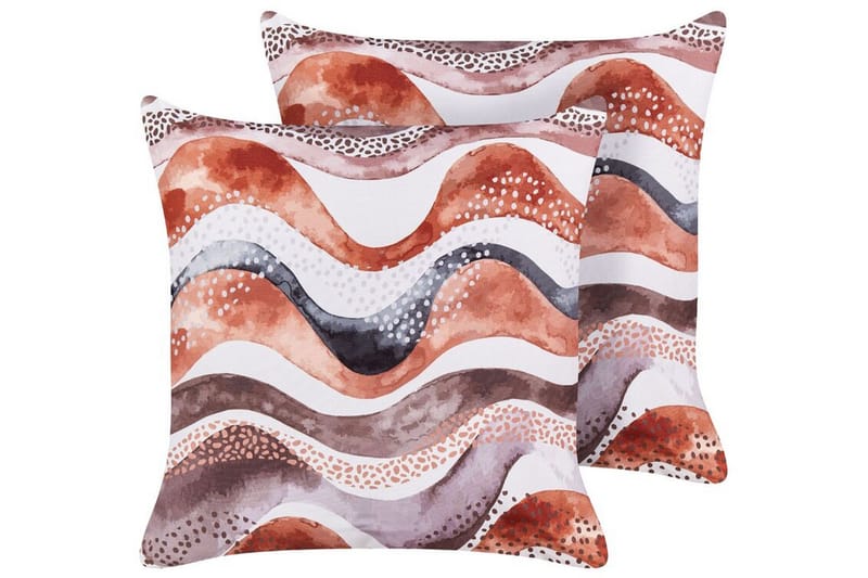 CANNOLE Utomhuskudde 45x45 cm Brun/Vit/Svart - Textilier & mattor - Kuddar & plädar - Utomhuskudde