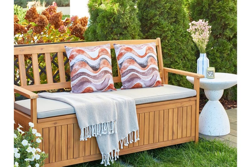 CANNOLE Utomhuskudde 45x45 cm Brun/Vit/Svart - Textilier & mattor - Kuddar & plädar - Utomhuskudde