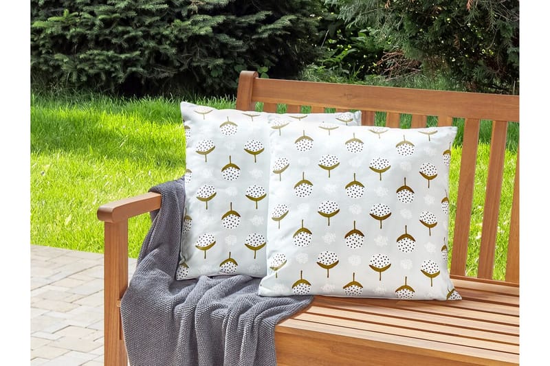 CARINI Utomhuskudde 45x45 cm Grön/Vit - Textilier & mattor - Kuddar & plädar - Utomhuskudde