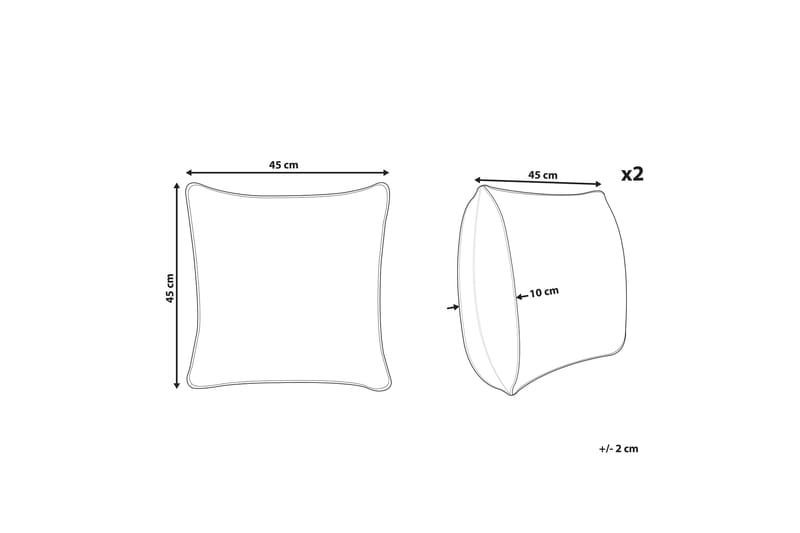 CARINI Utomhuskudde 45x45 cm Grön/Vit - Textilier & mattor - Kuddar & plädar - Utomhuskudde
