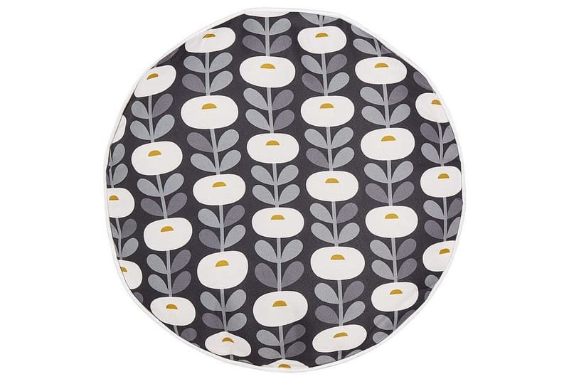 CORSANO Utomhuskudde 40 cm Rund Grå/Vit - Textilier & mattor - Kuddar & plädar - Utomhuskudde