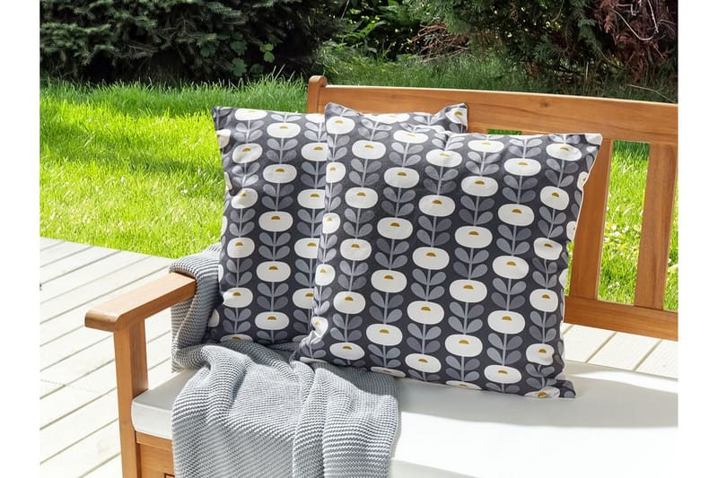 CORSANO Utomhuskudde 45x45 cm Grå/Vit - Textilier & mattor - Kuddar & plädar - Utomhuskudde