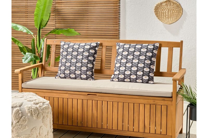 CORSANO Utomhuskudde 45x45 cm Grå/Vit - Textilier & mattor - Kuddar & plädar - Utomhuskudde