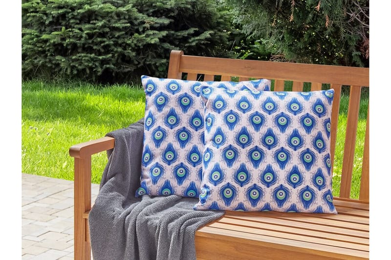 DIDSBURY Utomhuskudde 45x45 cm Blå/Rosa - Textilier & mattor - Kuddar & plädar - Utomhuskudde