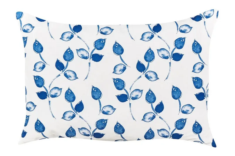 FASANO Utomhuskudde 42x60 cm Vit/Blå