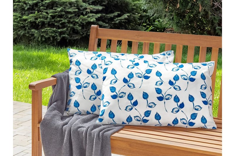 FASANO Utomhuskudde 42x60 cm Vit/Blå - Textilier & mattor - Kuddar & plädar - Utomhuskudde