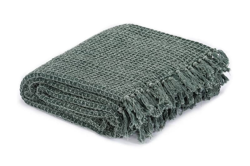 Filt bomull 125x150 cm mörkgrön - Textilier & mattor - Kuddar & plädar - Filtar & plädar