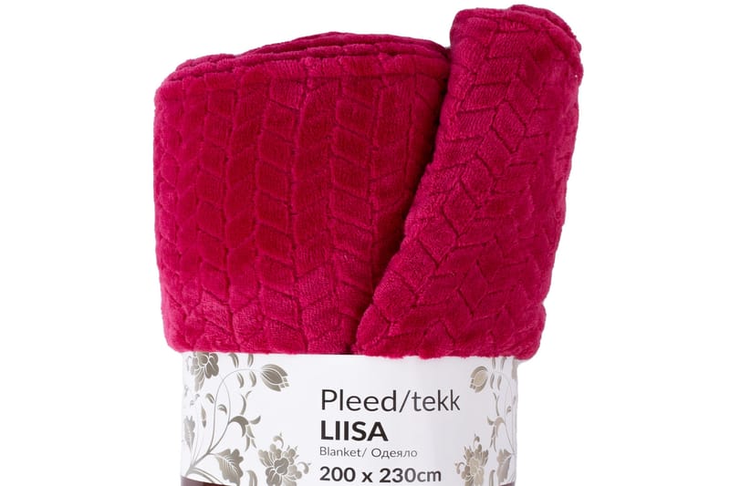 LIISA Filt XL 200x230 cm Hallon Röd - Textilier & mattor - Kuddar & plädar - Filtar & plädar