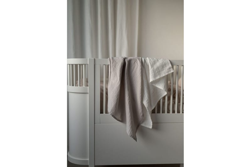 Muslinwrap 2-Pack - Vit/Grå (110 x 110 cm) - Textilier & mattor - Kuddar & plädar - Filtar & plädar