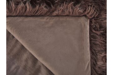 Pläd 200 x 220 cm brun DELICE - Brun - Textilier & mattor - Kuddar & plädar - Filtar & plädar