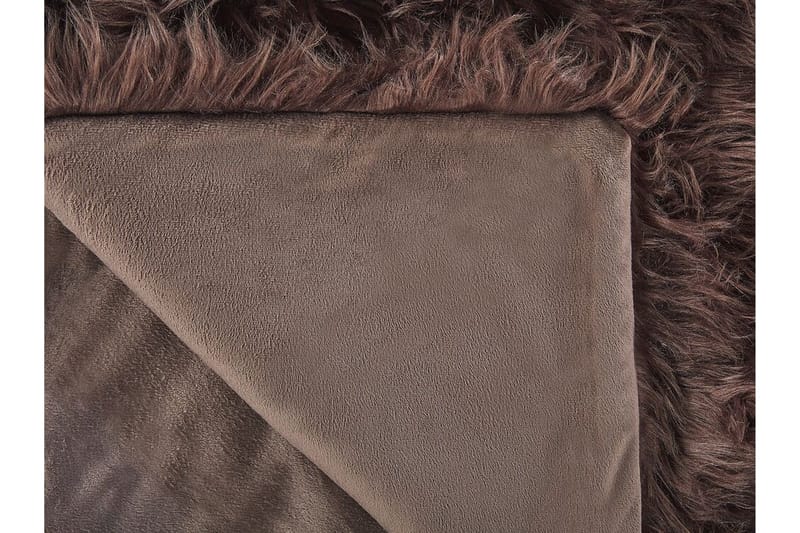 Pläd 200 x 220 cm brun DELICE - Brun - Textilier & mattor - Kuddar & plädar - Filtar & plädar
