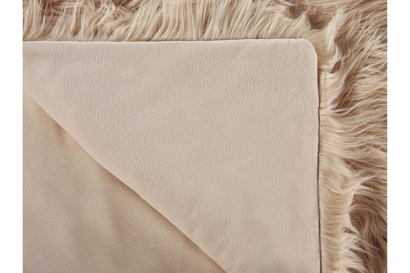 Pläd 200 x 220 cm ljusbrun DELICE - Brun - Textilier & mattor - Kuddar & plädar - Filtar & plädar