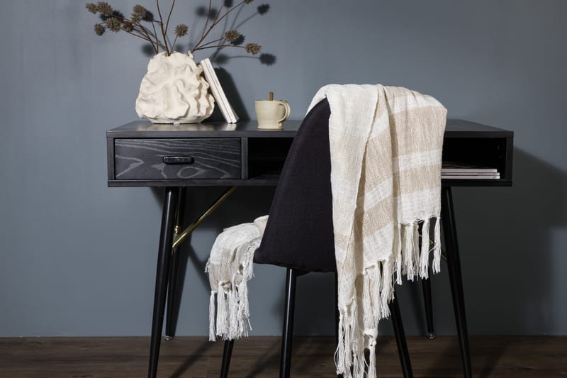 Sandy Pläd 130x170 cm - Offwhite/Beige/Brun - Textilier & mattor - Kuddar & plädar - Filtar & plädar