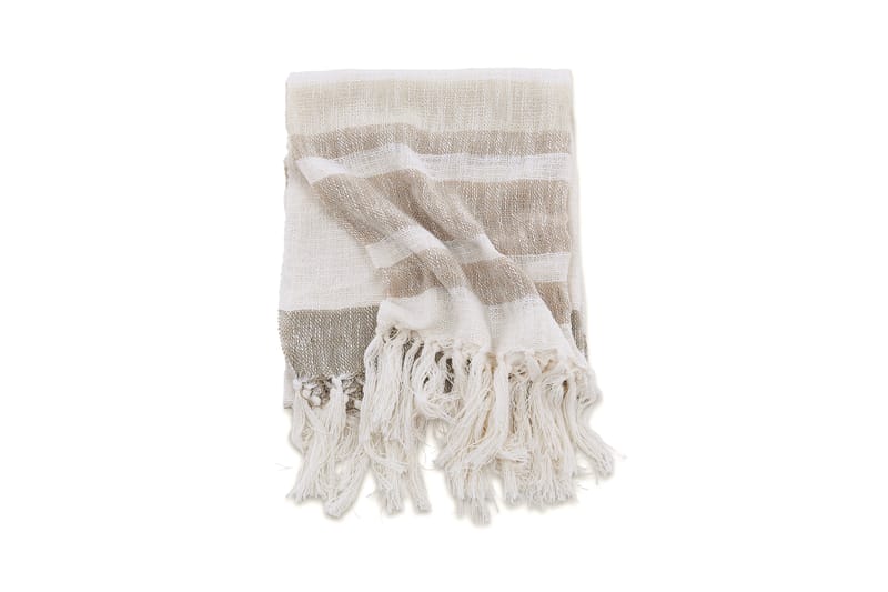 Sandy Pläd 130x170 cm - Offwhite/Beige/Brun - Textilier & mattor - Kuddar & plädar - Filtar & plädar