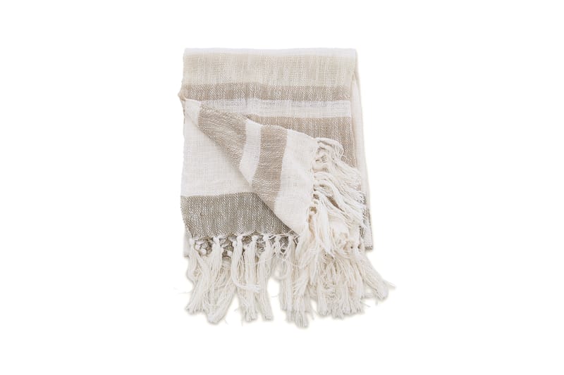 Sandy Pläd 130x170 cm - Offwhite/Beige/Brun - Textilier & mattor - Kuddar & plädar - Filtar & plädar