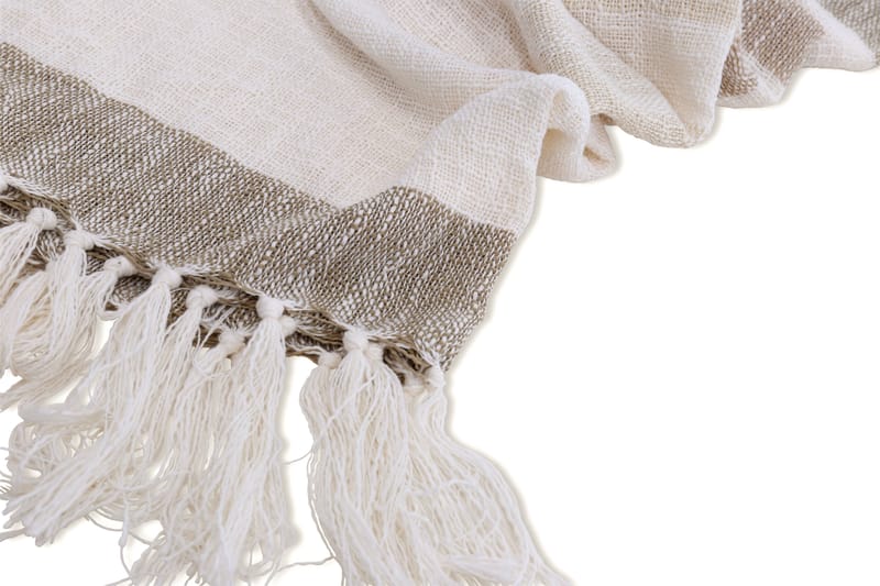Sandy Pläd 130x170 cm - Offwhite/Beige/Brun - Textilier & mattor - Kuddar & plädar - Filtar & plädar