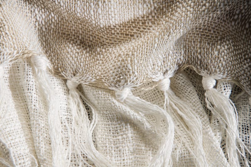 Sandy Pläd 130x170 cm - Offwhite/Beige/Brun - Textilier & mattor - Kuddar & plädar - Filtar & plädar