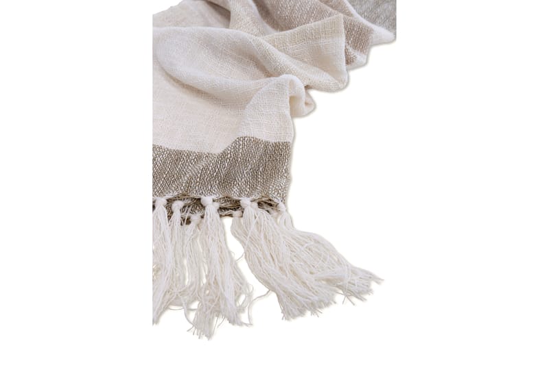 Sandy Pläd 130x170 cm - Offwhite/Beige/Brun - Textilier & mattor - Kuddar & plädar - Filtar & plädar