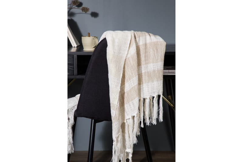 Sandy Pläd 130x170 cm - Offwhite/Beige/Brun - Textilier & mattor - Kuddar & plädar - Filtar & plädar