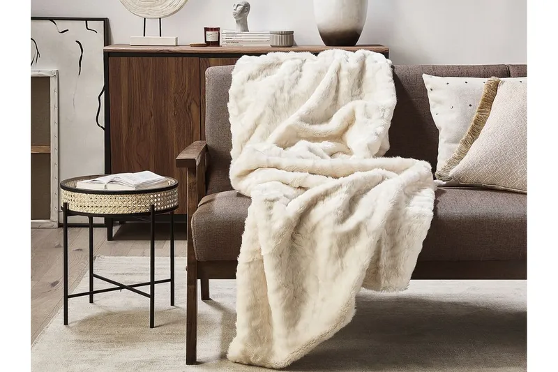 Tourza Pläd 150x200 cm Tvåsidig - Vit - Textilier & mattor - Kuddar & plädar - Filtar & plädar