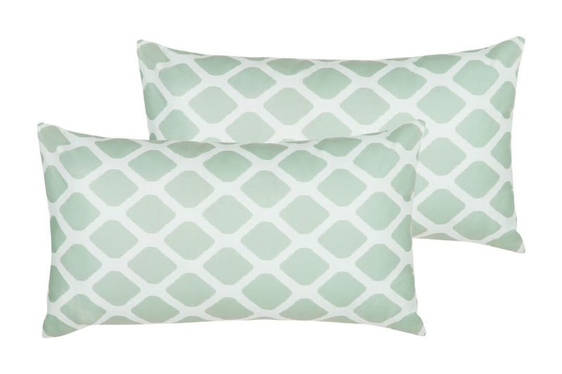 FLOJEN Utomhuskudde 42x60 cm Grön/Vit - Textilier & mattor - Kuddar & plädar - Utomhuskudde