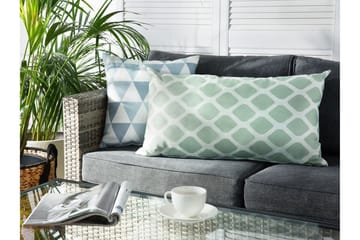 Flojen Utomhuskudde 42x60 cm - Grön/Vit - Textilier & mattor - Kuddar & plädar - Utomhuskudde