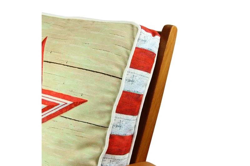 Gravel Kudde 42x42 cm - Röd/Vit - Textilier & mattor - Kuddar & plädar