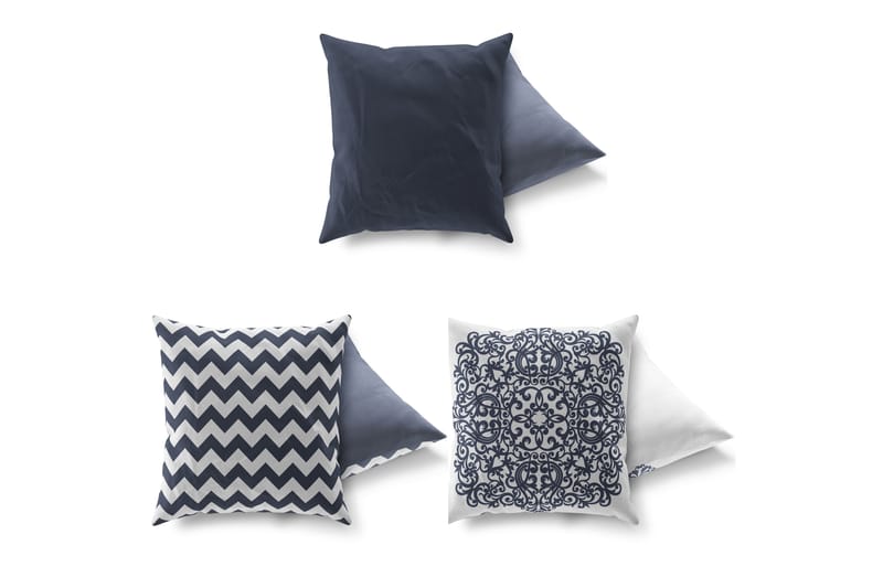 GRAVEL Kudde 43x43 3-pack Multi - Textilier & mattor - Kuddar & plädar