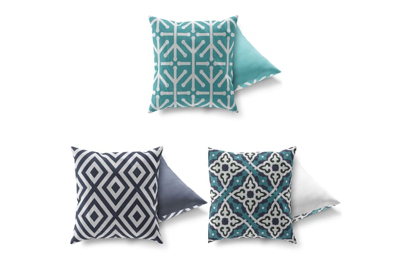 GRAVEL Kudde 43x43 3-pack Multi - Textilier & mattor - Kuddar & plädar