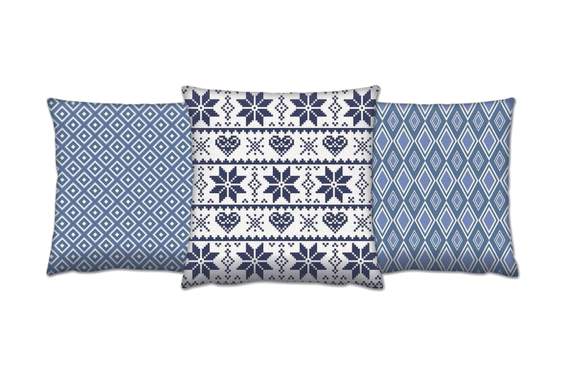 GRAVEL Kudde 43x43 3-pack Multi - Textilier & mattor - Kuddar & plädar