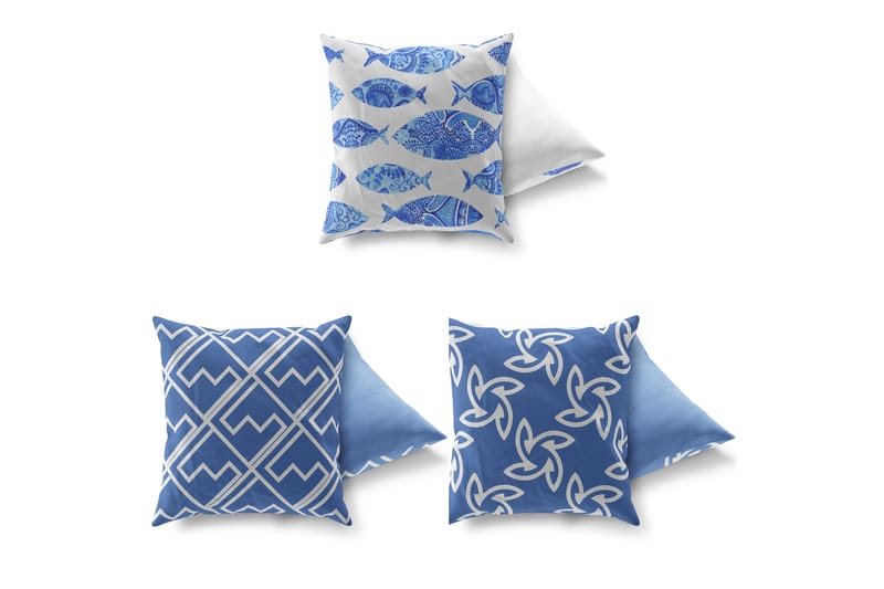 Gravel Kudde 43x43 cm 3-pack - Multi - Textilier & mattor - Kuddar & plädar