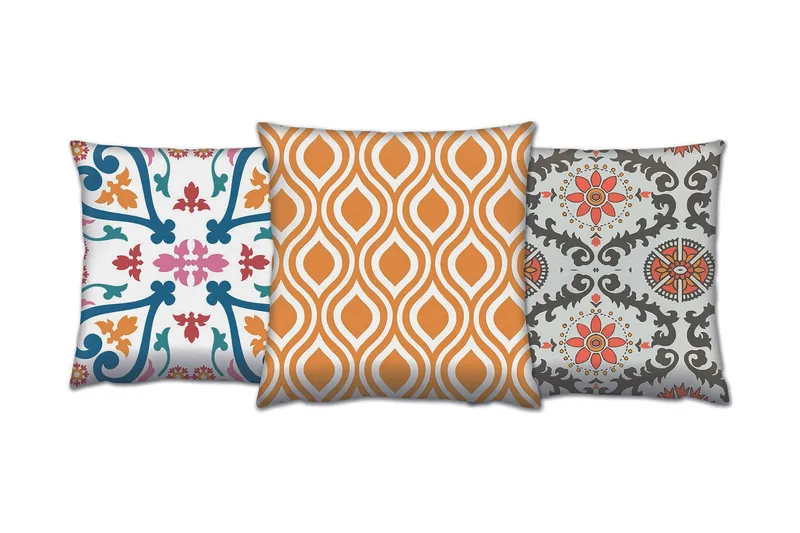 Gravel Kudde 43x43 cm 3-pack, Multi