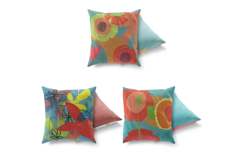 Gravel Kudde 43x43 cm 3-pack - Multi - Textilier & mattor - Kuddar & plädar