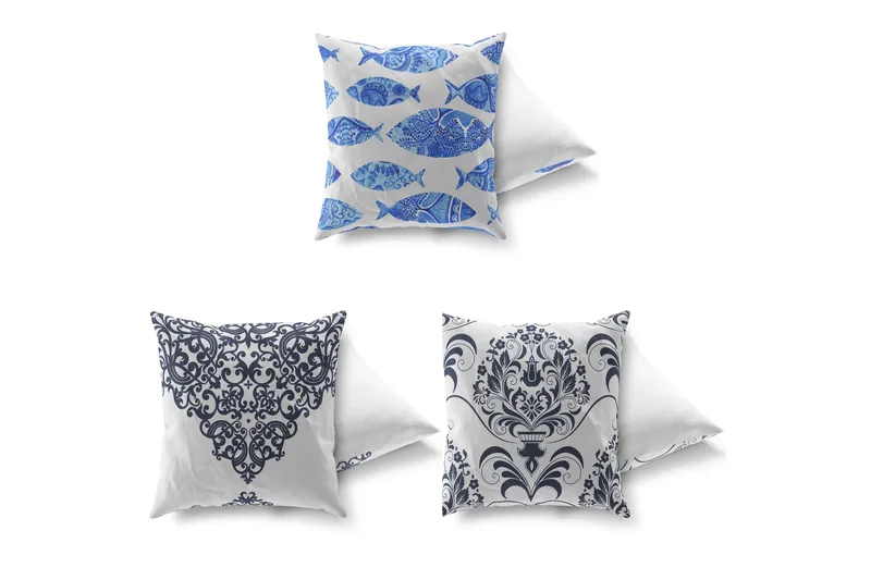 Gravel Kudde 43x43 cm 3-pack - Multi - Textilier & mattor - Kuddar & plädar