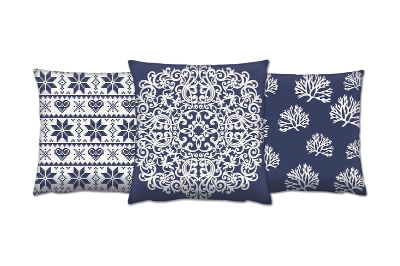 Gravel Kudde 43x43 cm 3-pack, Multi