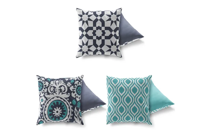 Gravel Kudde 43x43 cm 3-pack - Multi - Textilier & mattor - Kuddar & plädar