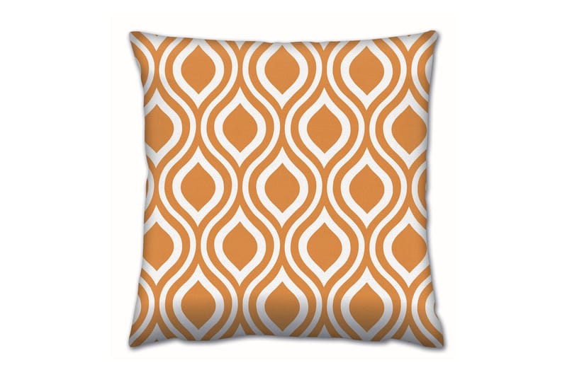 Gravel Kudde 43x43 cm, Gul/Vit