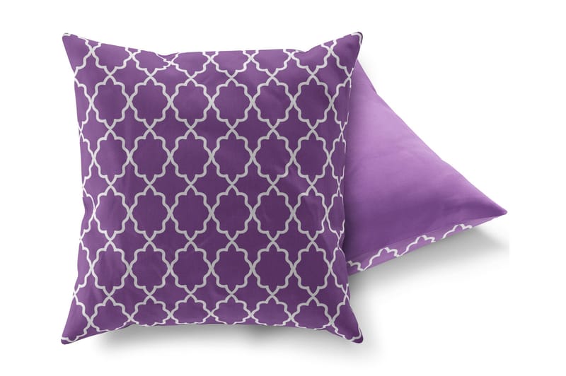 Gravel Kudde 43x43 cm - Lila/Vit - Textilier & mattor - Kuddar & plädar