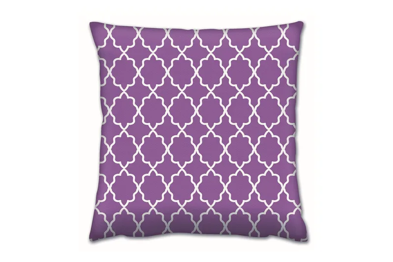 Gravel Kudde 43x43 cm, Lila/Vit