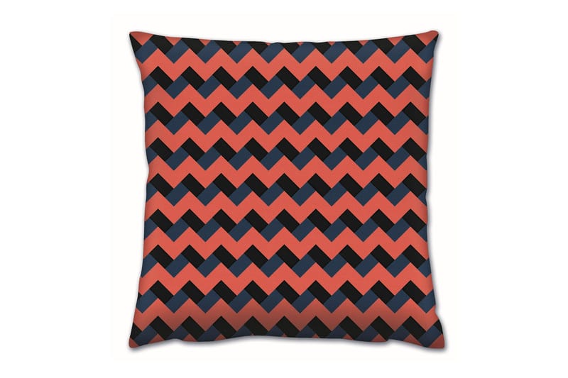 Gravel Kudde 43x43 cm - Orange/Svart - Textilier & mattor - Kuddar & plädar