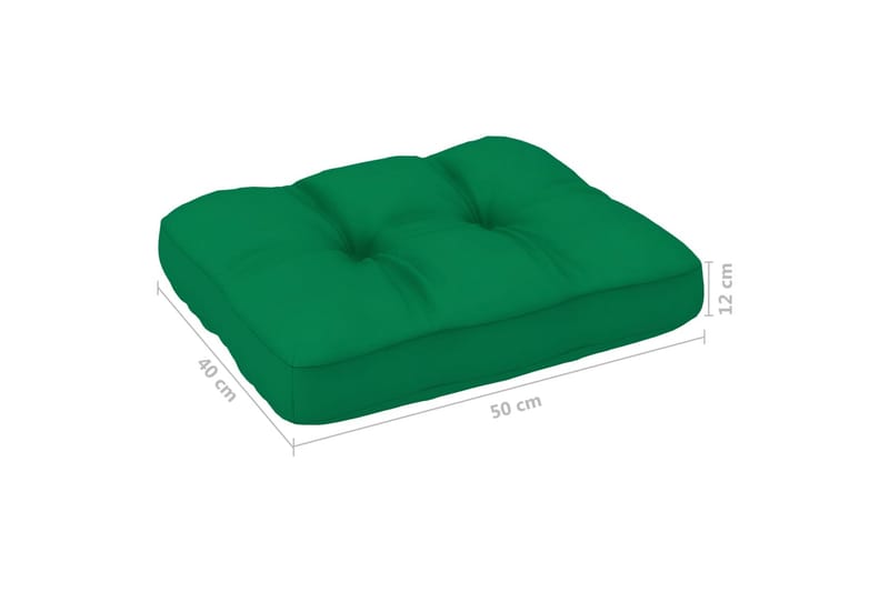 Dyna till pallsoffa grön 50x40x10 cm - Grön - Soffdynor & bänkdynor utemöbler