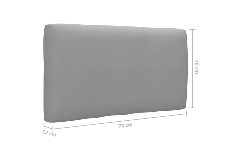Dyna till pallsoffa grå 70x40x10 cm - Grå - Soffdynor & bänkdynor utemöbler