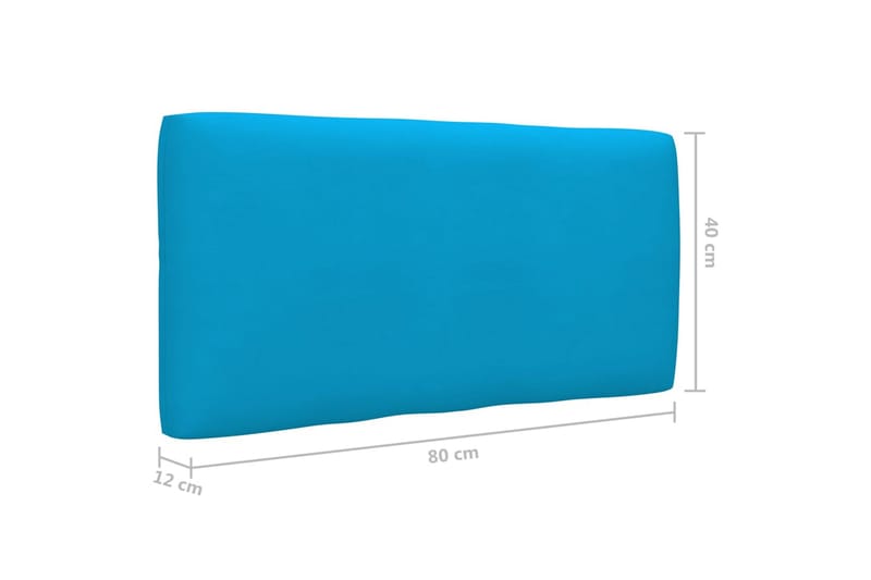 Dyna till pallsoffa blå 80x40x10 cm - Blå - Soffdynor & bänkdynor utemöbler