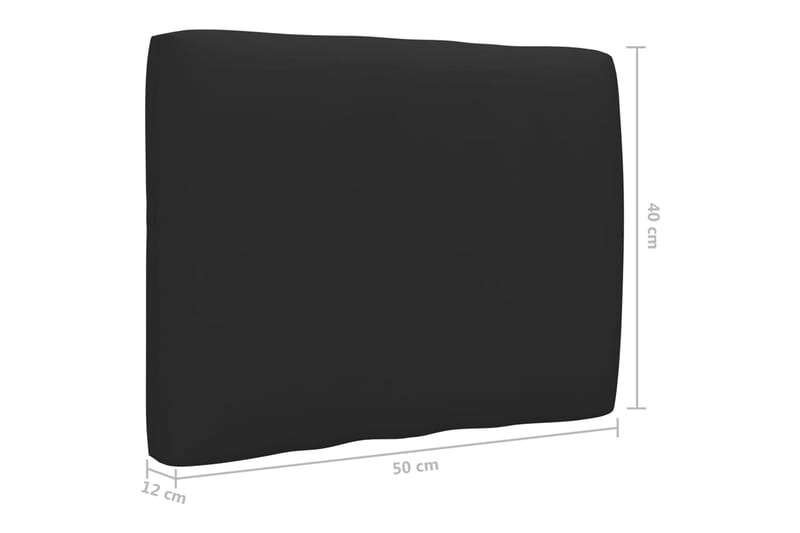 Dyna till pallsoffa svart 50x40x10 cm - Svart - Soffdynor & bänkdynor utemöbler